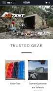 How artemisoverland.com looks like on a mobile device such as an iPhone.