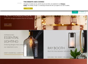 How arteriorshome.com looks like on a tablet such as an iPad.
