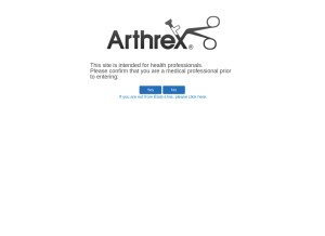 How arthrex.com looks like on a tablet such as an iPad.