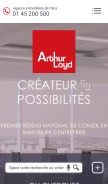 How arthur-loyd.com looks like on a mobile device such as an iPhone.