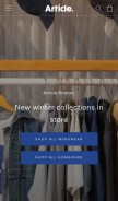 How article-london.com looks like on a mobile device such as an iPhone.