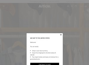 How article-london.com looks like on a tablet such as an iPad.