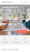How article.com looks like on a mobile device such as an iPhone.