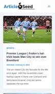 How articleseed.com looks like on a mobile device such as an iPhone.