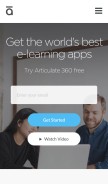 How articulate.com looks like on a mobile device such as an iPhone.