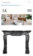How artisankraftfireplaces.com looks like on a mobile device such as an iPhone.