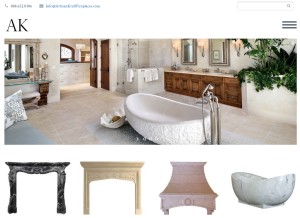 How artisankraftfireplaces.com looks like on a tablet such as an iPad.
