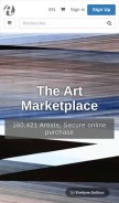 How artmajeur.com looks like on a mobile device such as an iPhone.