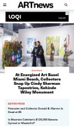 How artnews.com looks like on a mobile device such as an iPhone.