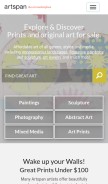 How artspan.com looks like on a mobile device such as an iPhone.