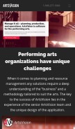 How artsvision.net looks like on a mobile device such as an iPhone.