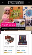 How artsysister.com looks like on a mobile device such as an iPhone.