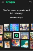 How artupia.com looks like on a mobile device such as an iPhone.