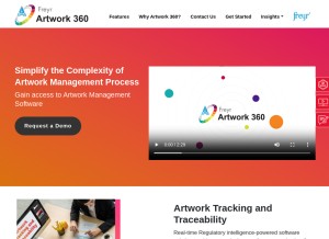 How artwork360.freyrsolutions.com looks like on a tablet such as an iPad.