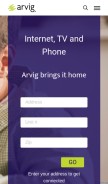 How arvig.com looks like on a mobile device such as an iPhone.