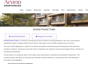 How arvindforesttrails.net.in looks like on a tablet such as an iPad.