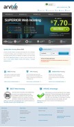 How arvixe.com looks like on a mobile device such as an iPhone.