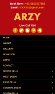 How arzy.in looks like on a mobile device such as an iPhone.