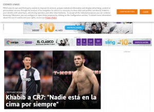 How as.com looks like on a tablet such as an iPad.