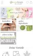 How asambeauty.com looks like on a mobile device such as an iPhone.