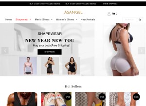 How asangel.com looks like on a tablet such as an iPad.