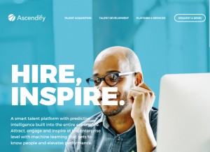 How ascendify.com looks like on a tablet such as an iPad.