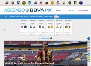 How ascensomx.net looks like on a tablet such as an iPad.