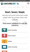 How asecurelife.com looks like on a mobile device such as an iPhone.