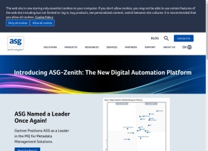 How asg.com looks like on a tablet such as an iPad.