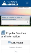 How ashevillenc.gov looks like on a mobile device such as an iPhone.