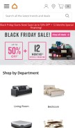 How ashleyfurniturehomestore.com looks like on a mobile device such as an iPhone.