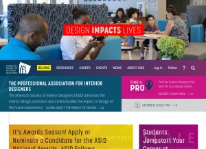 How asid.org looks like on a tablet such as an iPad.