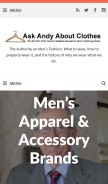 How askandyaboutclothes.com looks like on a mobile device such as an iPhone.