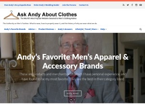 How askandyaboutclothes.com looks like on a tablet such as an iPad.