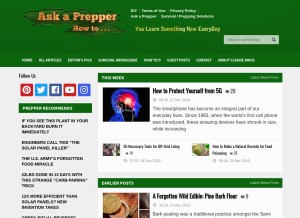 How askaprepper.com looks like on a tablet such as an iPad.