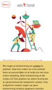 How asnbank.nl looks like on a mobile device such as an iPhone.