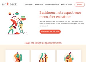 How asnbank.nl looks like on a tablet such as an iPad.