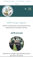 How aspb.org looks like on a mobile device such as an iPhone.