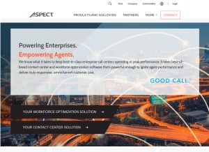 How aspect.com looks like on a tablet such as an iPad.