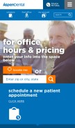 How aspendental.com looks like on a mobile device such as an iPhone.