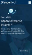 How aspentech.com looks like on a mobile device such as an iPhone.