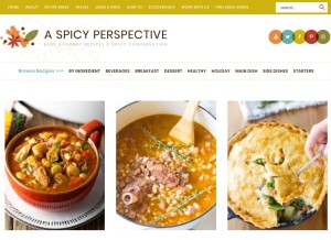 How aspicyperspective.com looks like on a tablet such as an iPad.