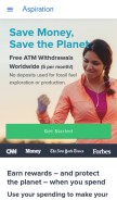 How aspiration.com looks like on a mobile device such as an iPhone.