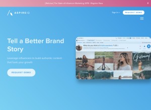 How aspireiq.com looks like on a tablet such as an iPad.