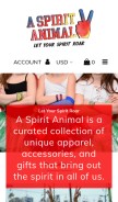 How aspiritanimal.com looks like on a mobile device such as an iPhone.