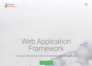 How aspnetboilerplate.com looks like on a tablet such as an iPad.