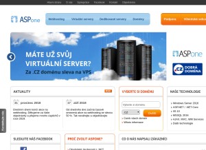 How aspone.cz looks like on a tablet such as an iPad.