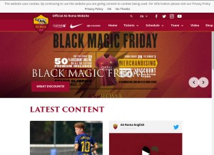 How asroma.com looks like on a tablet such as an iPad.