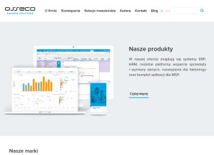 How assecobs.pl looks like on a tablet such as an iPad.