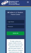 How assessmenttechnology.com looks like on a mobile device such as an iPhone.